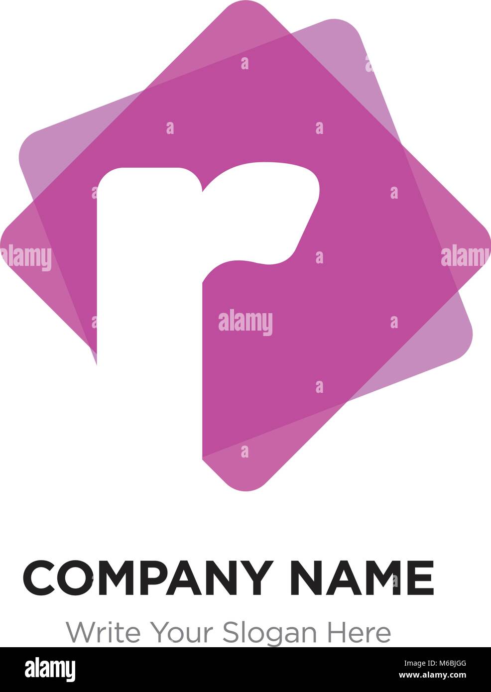 Résumé lettre r logo design modèle. blanc icône sur fond rose et rouge. Illustration de Vecteur