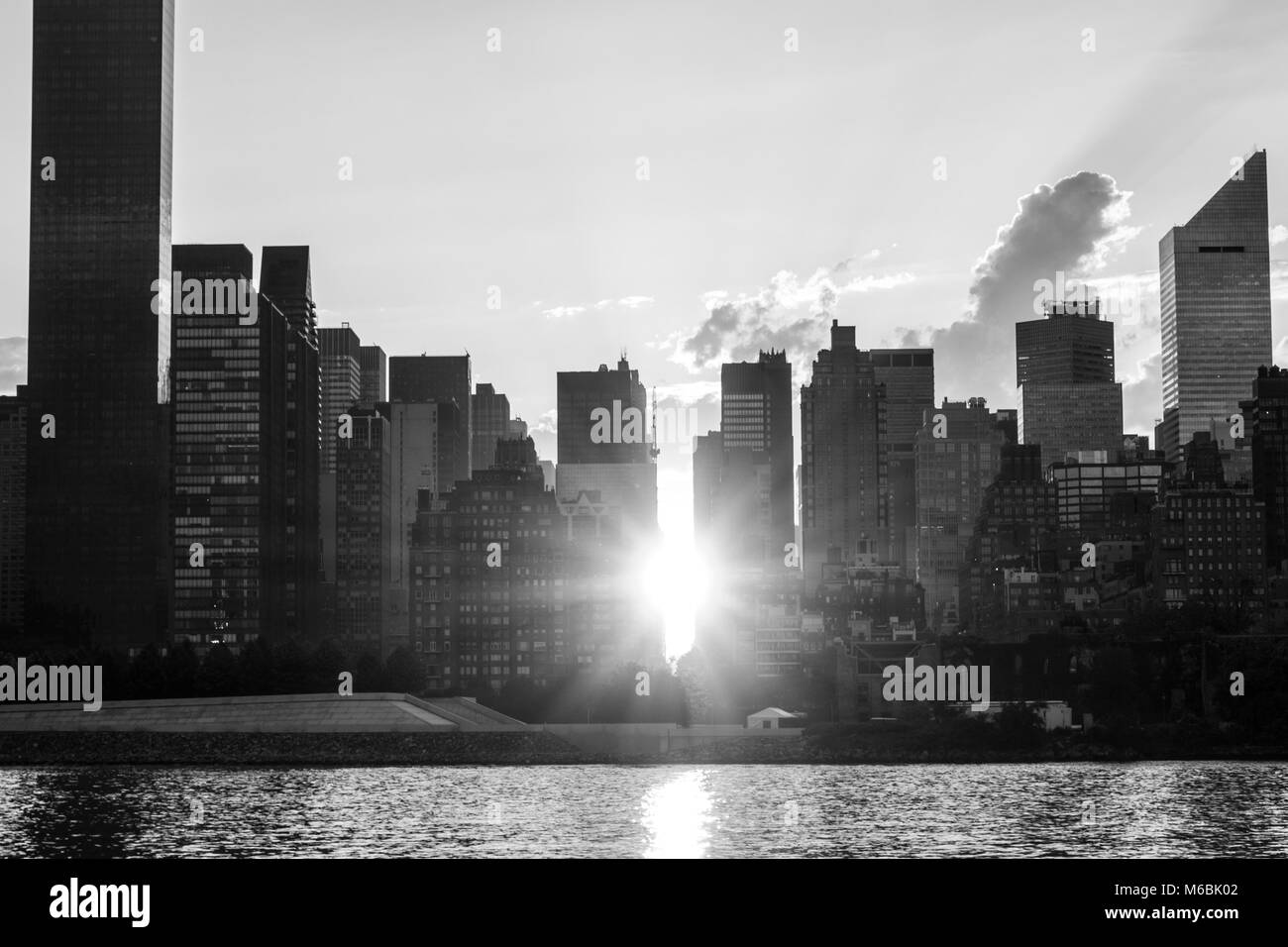 NYC midtown skyline de Long Island City Banque D'Images