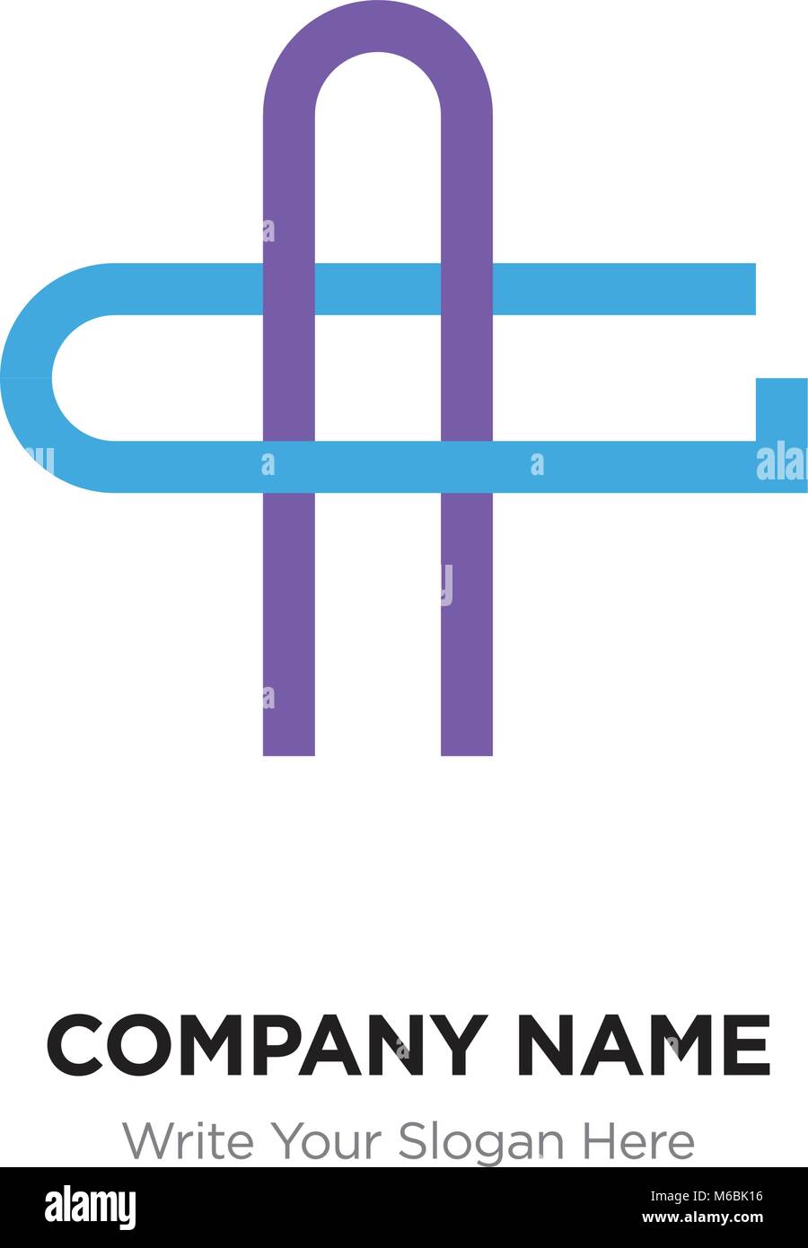 AG ou GA Lettre avec logo bleu et violet d'éléments de ligne. Abstract conception géométrique, Alphabet élégant logo. Illustration de Vecteur