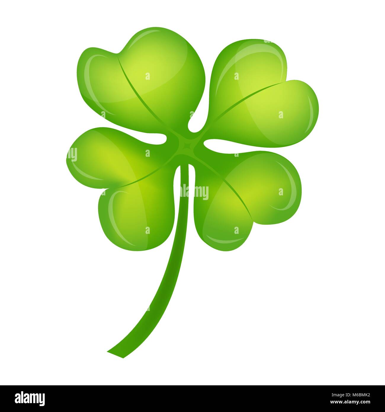Trèfle à quatre feuilles le jour de la Saint-Patrick Illustration de Vecteur