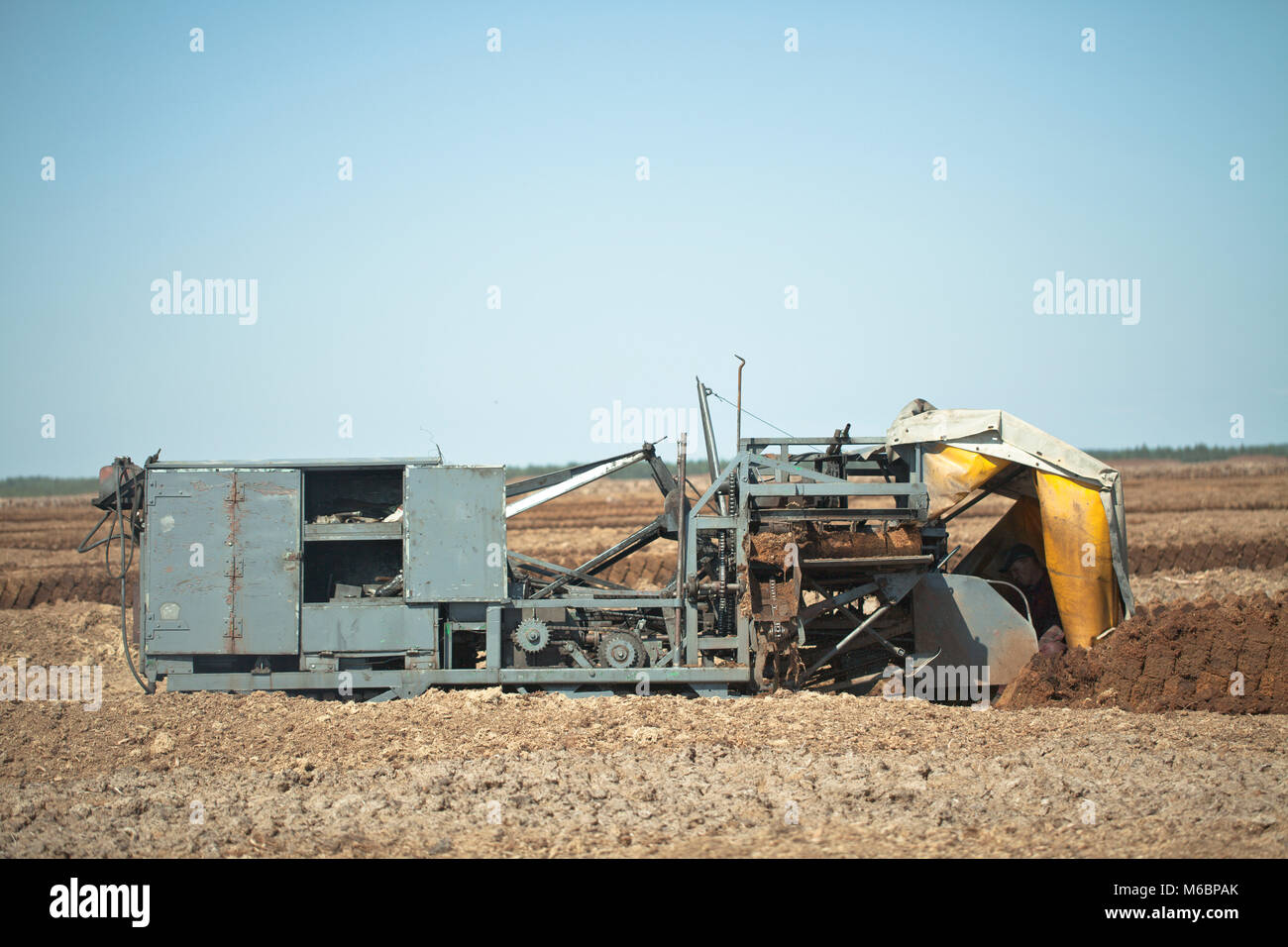 Extraction de tourbe Banque D'Images