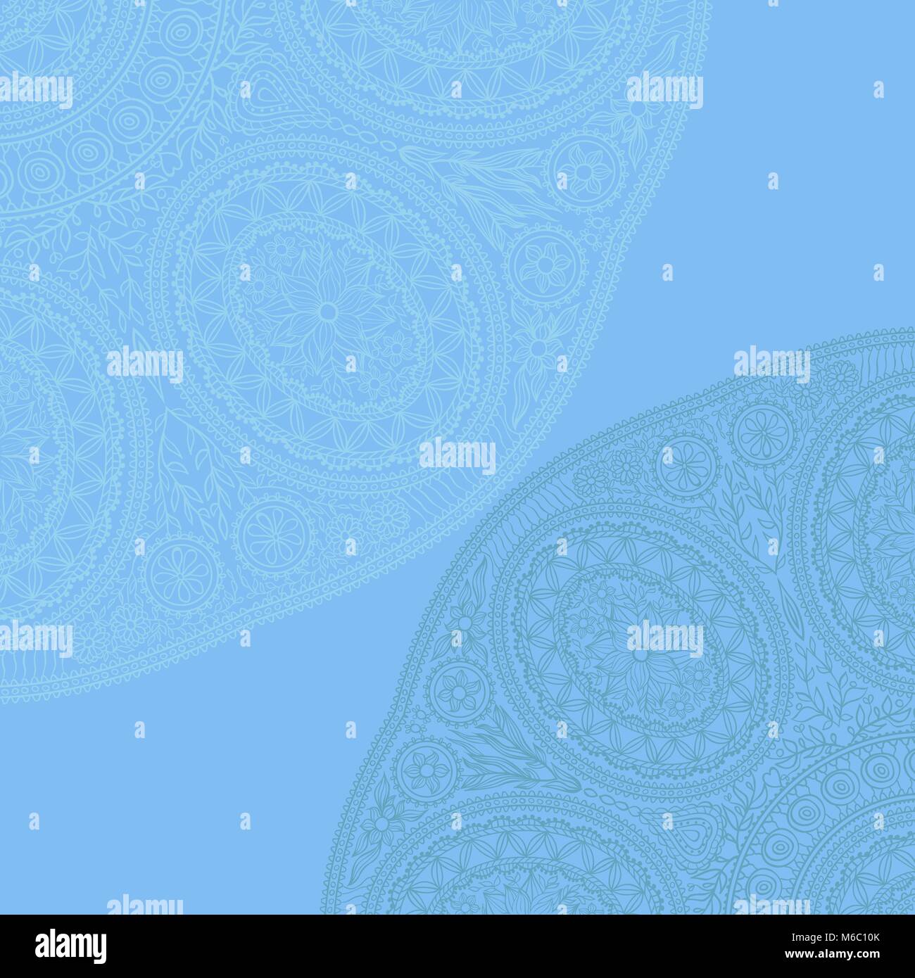 La conception du châssis du modèle de carte. Dentelle ronde d'ornement Illustration de Vecteur
