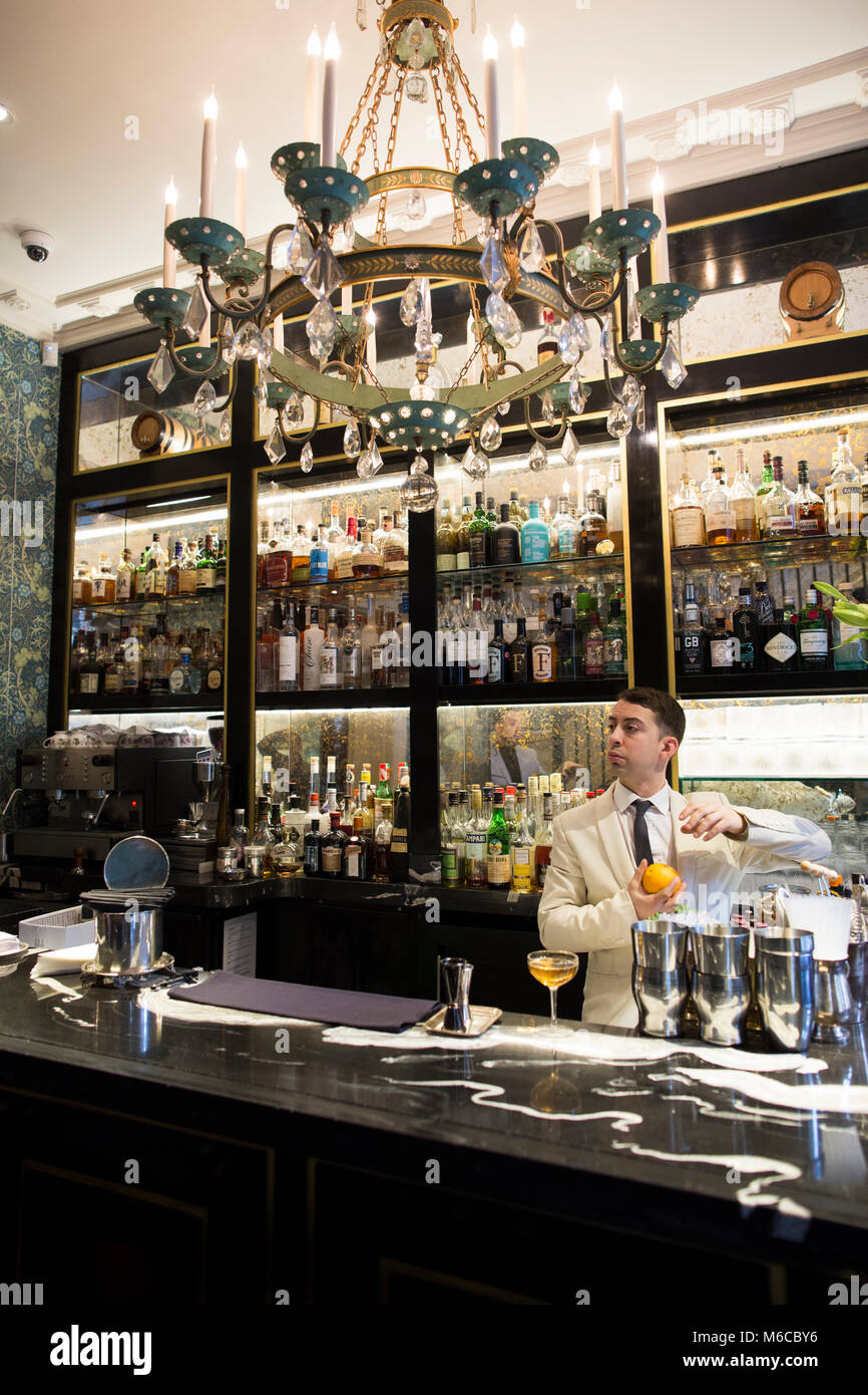 Mark's Club, club et restaurant créé en 1972, Mayfair, London, UK. Banque D'Images