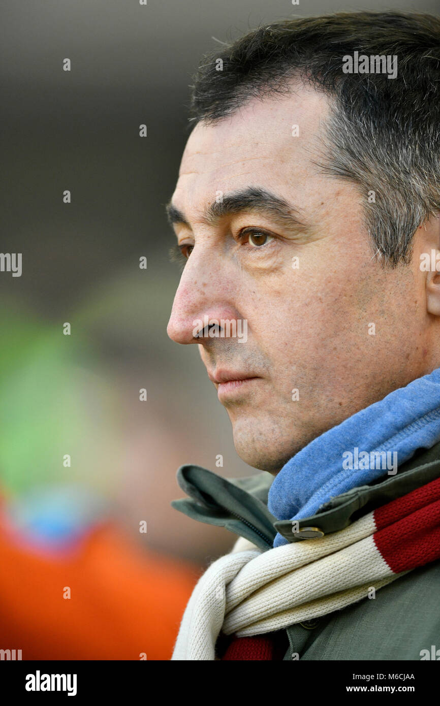 Cem Özdemir politicien Bündnis 90, Die Grünen, portrait, invité d'honneur au VfB Stuttgart, Mercedes-Benz Arena, Stuttgart Banque D'Images