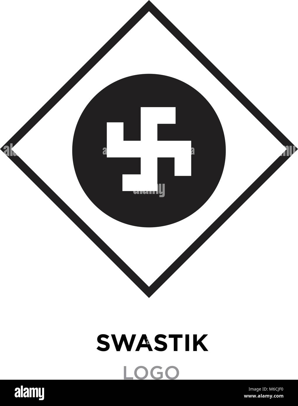 Logo Noir Svm Import Export L Hindouisme Religion Signe Symbole Svastika Indien Isole Sur Fond Blanc Image Vectorielle Stock Alamy