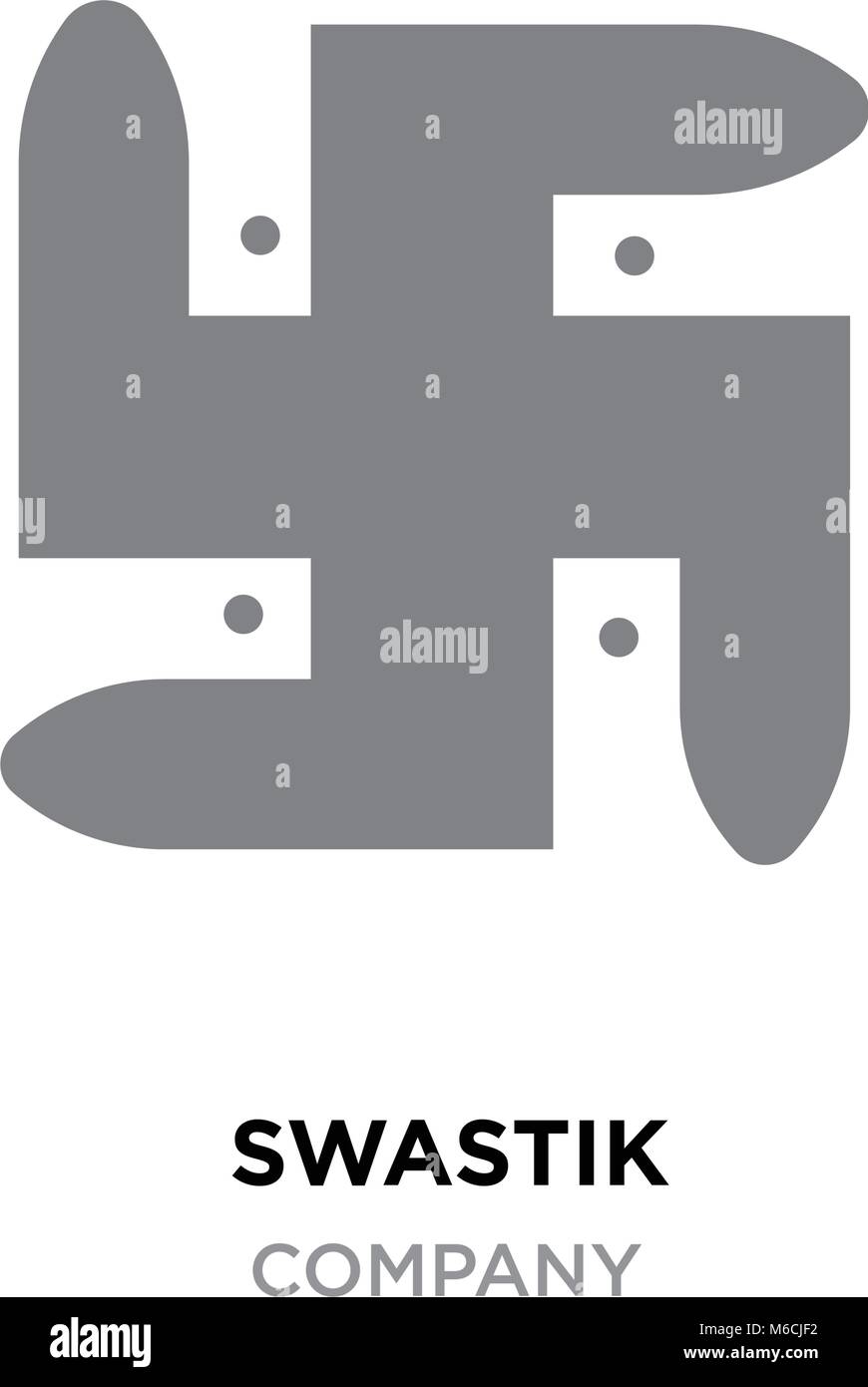 Logo Noir Svm Import Export L Hindouisme Religion Signe Symbole Svastika Indien Isole Sur Fond Blanc Image Vectorielle Stock Alamy