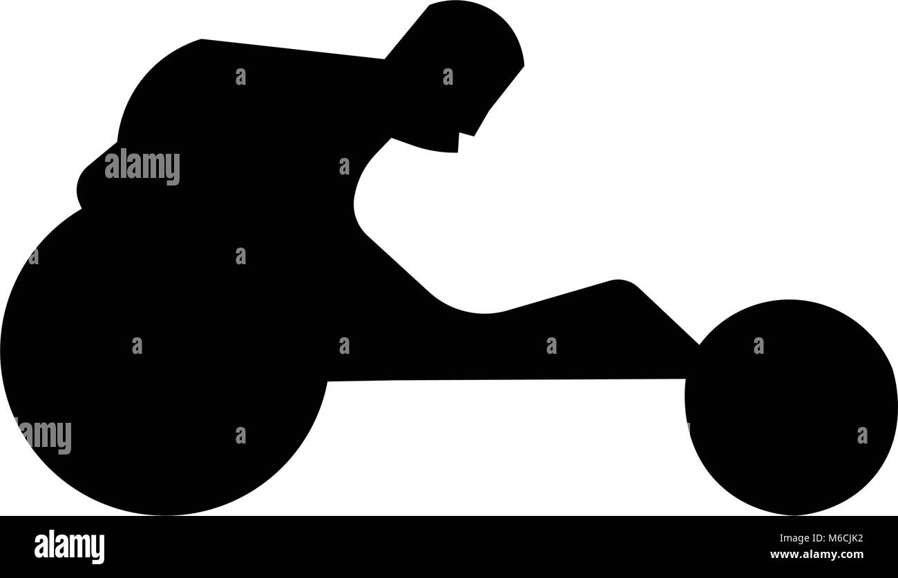 La course en fauteuil roulant clipart silhouette sur fond blanc Illustration de Vecteur