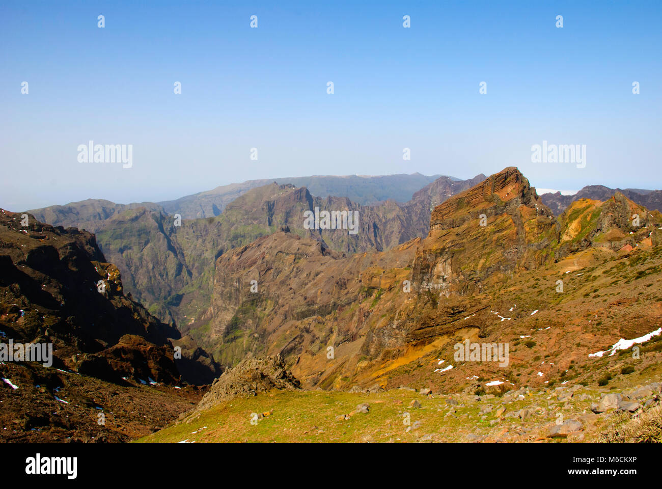 Pico do Arieiro montagnes autour, Madeira, Portugal Banque D'Images