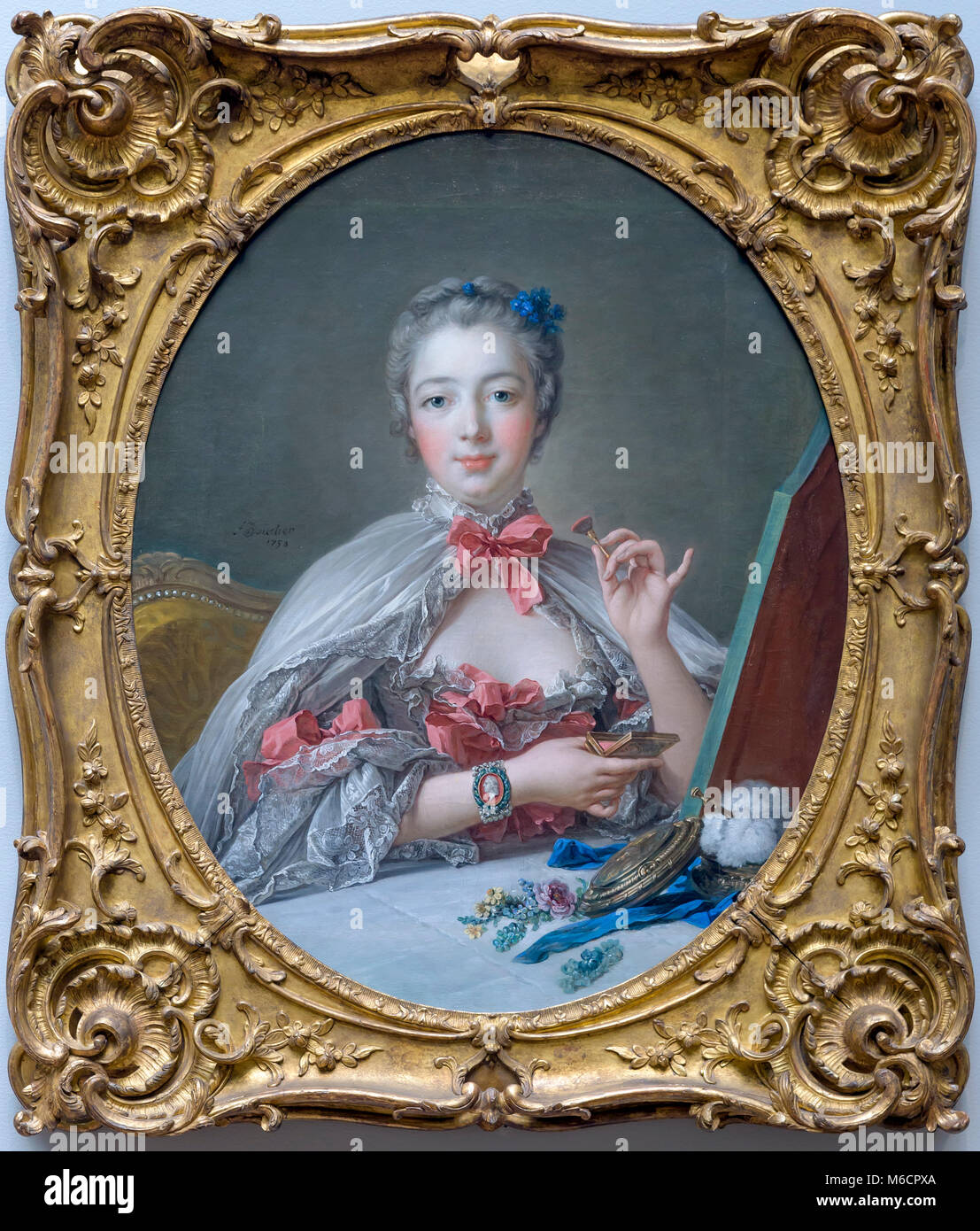 Jean Antoinette Poisson, Marquise de Pompadour, François Boucher, 1750, Musée d'Art de Harvard, Fogg Musées, Cambridge, Massachusetts, USA, Amérique du Nord Banque D'Images