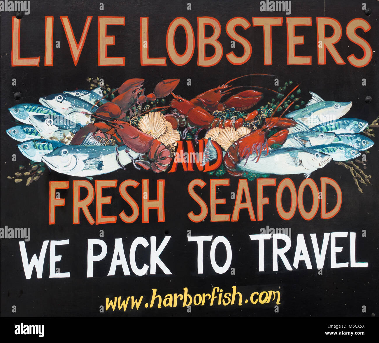 Marché aux poissons du port de Portland Maine Banque D'Images