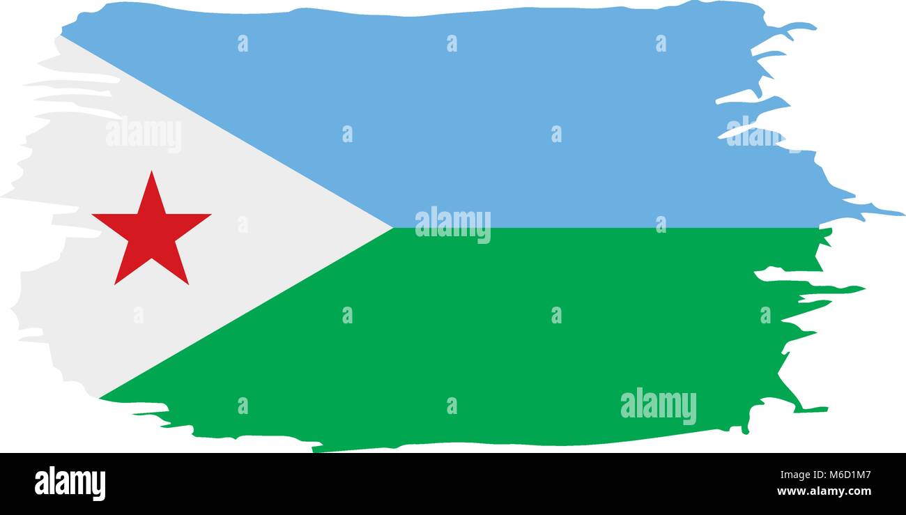 Djibouti drapeau, vector illustration Illustration de Vecteur