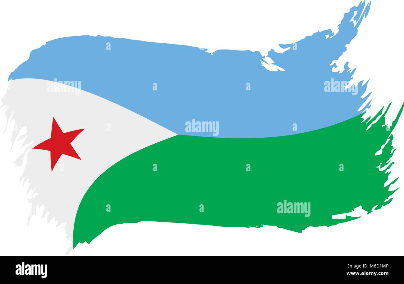 Djibouti drapeau, vector illustration Illustration de Vecteur