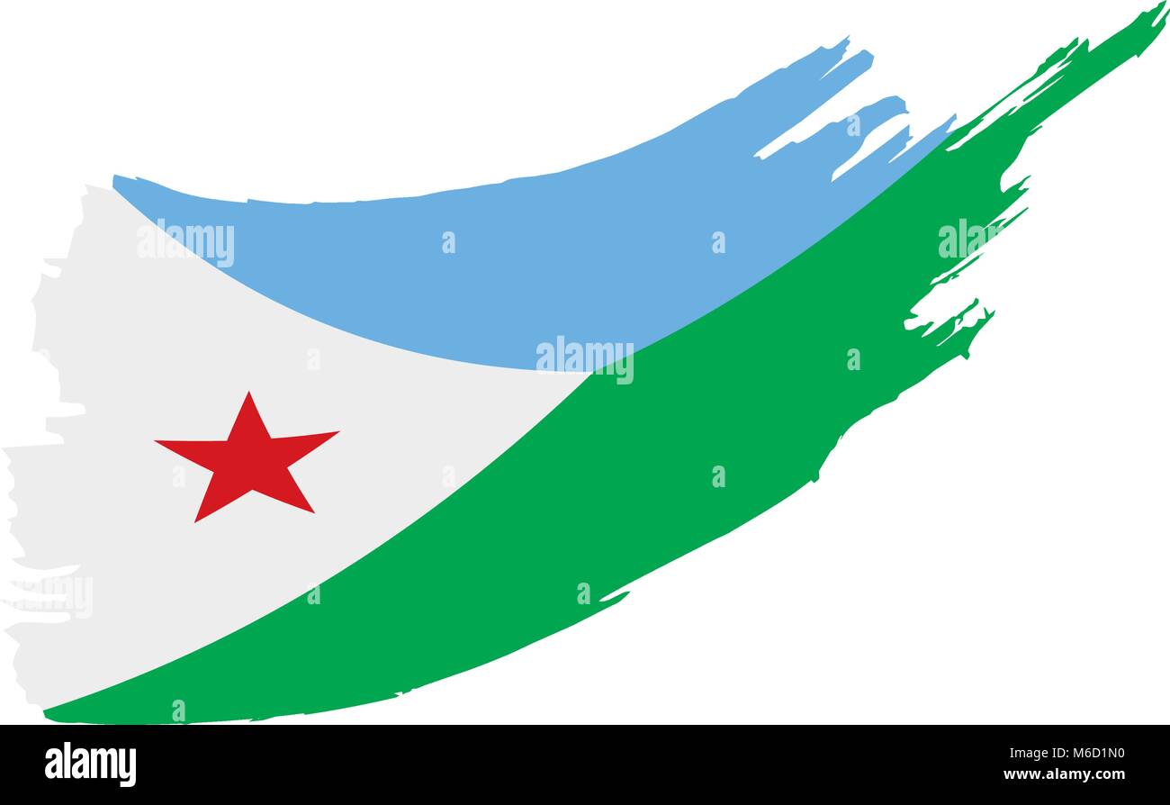 Djibouti drapeau, vector illustration Illustration de Vecteur