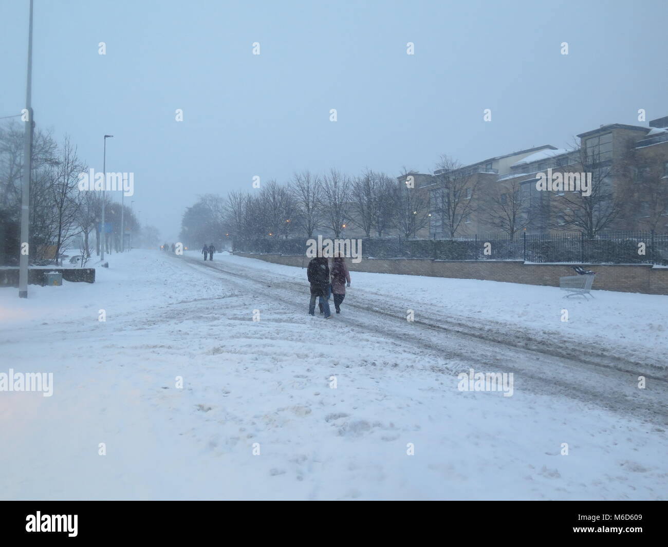 Dublin, Irlande. 2 mars, 2018. Libre à partir de Dublin, en Irlande, au milieu de rouge l'état de mauvaises conditions météorologiques pendant la tempête jusqu'à Emma. Met Eireann, le Service de météorologie de l'Irlande, a étendu son avertissement de neige et de glace pour la côte Est de l'Irlande. Credit : Brendan Donnelly/Alamy Live News Banque D'Images