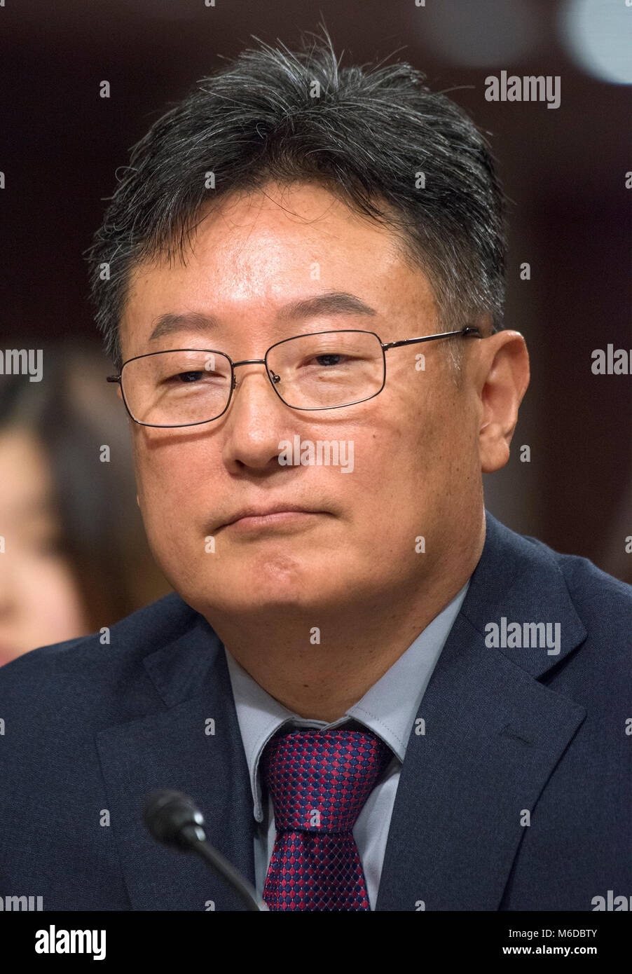 Le Dr Brent K. Park témoigne devant le comité du Sénat américain sur les services armés sur sa nomination pour être administrateur adjoint pour la non-prolifération nucléaire, de la Défense National Nuclear Security Administration, sur la colline du Capitole à Washington, DC le Jeudi, Mars 1, 2018. Credit : Ron Sachs/CNP /MediaPunch Banque D'Images