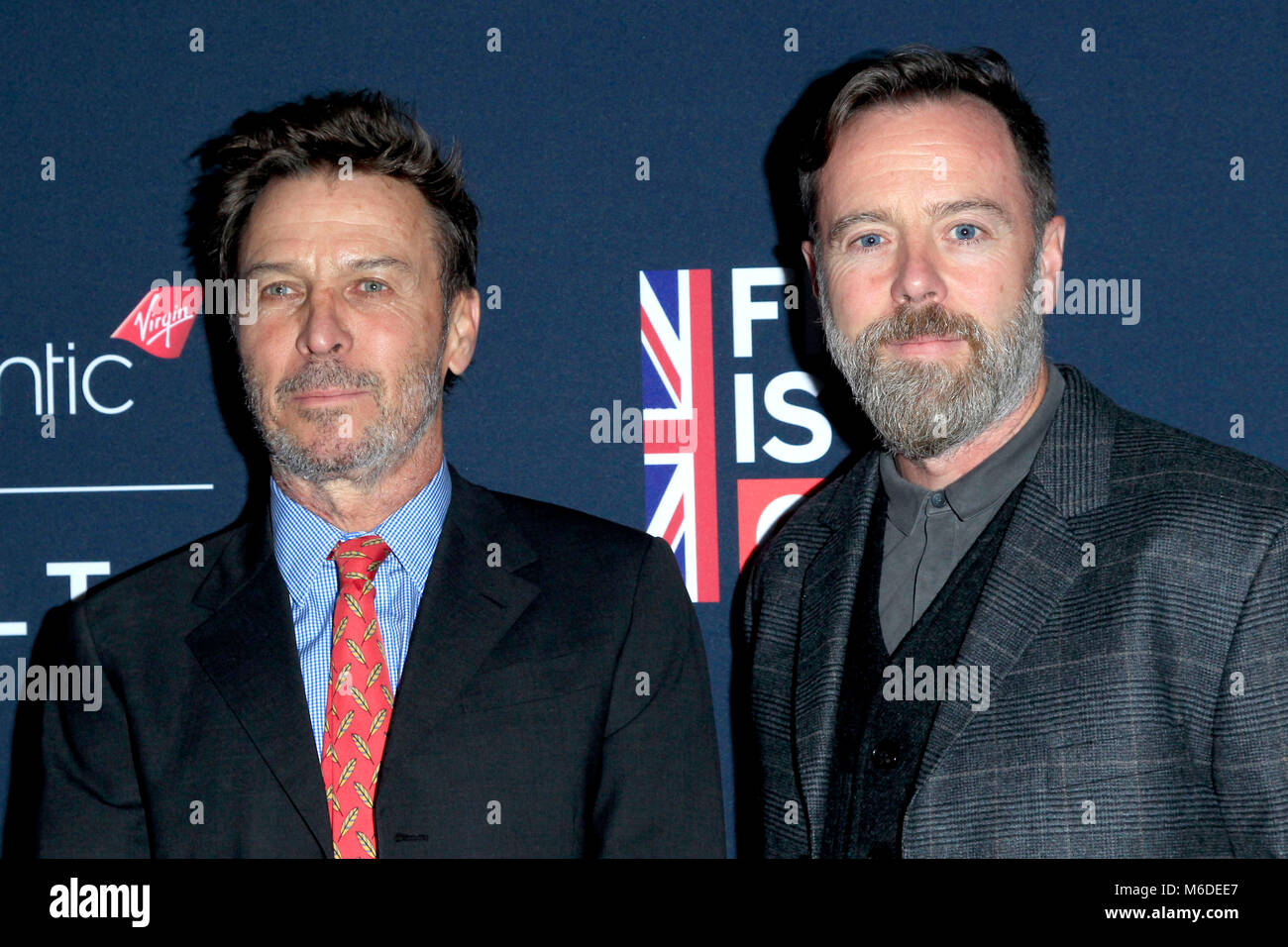 LA, Californie. 2 mars 2018. Andrew Douglas et son frère Stuart Douglas participant à la 'grande' est Film film britannique de la réception en l'honneur des personnes proposées par le 90th Annual Academy Awards à la résidence britannique le 2 mars 2018 à Los Angeles, Californie. Banque D'Images