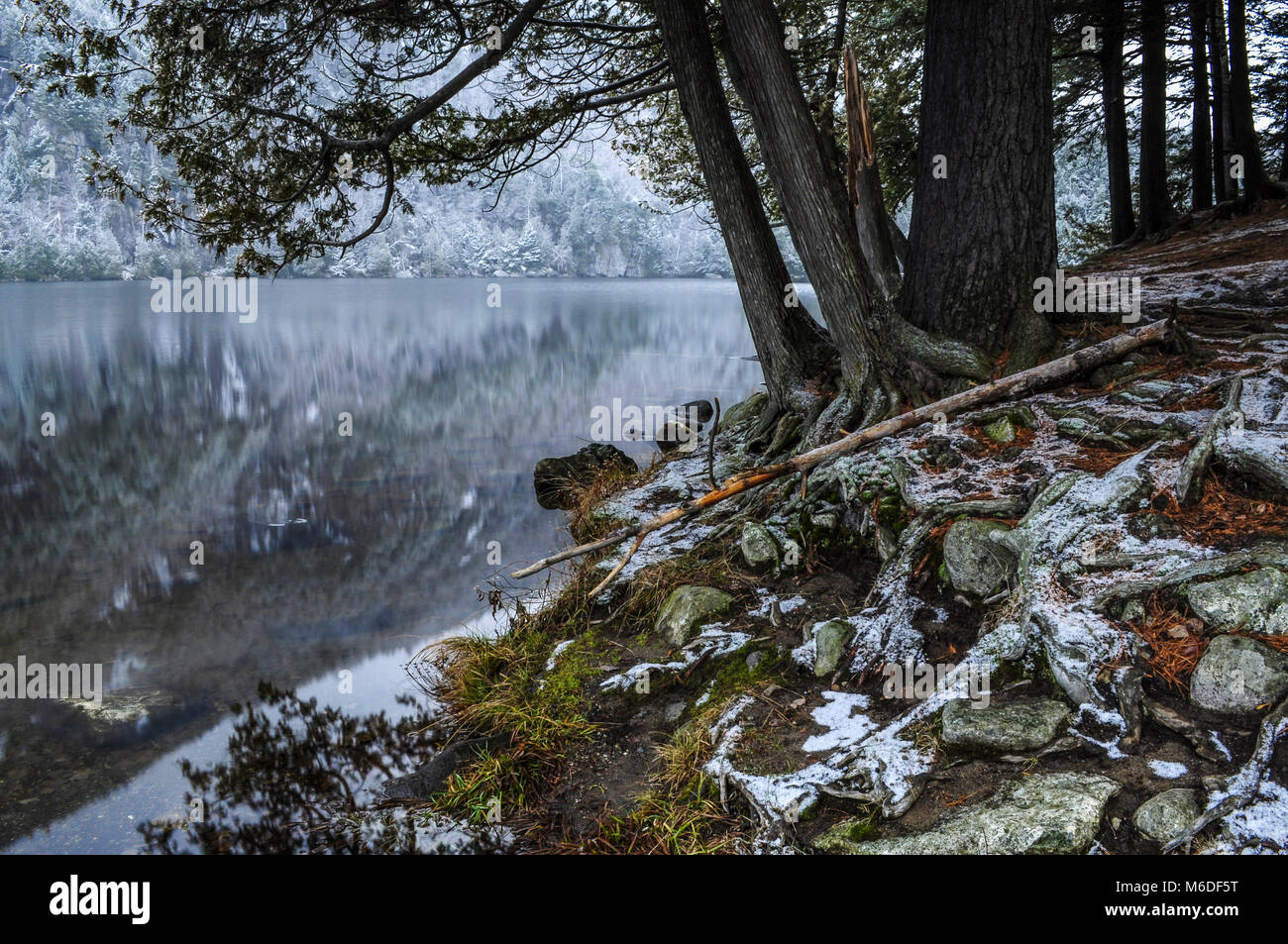 Chapelle étang, réserve forestière de l'Adirondack, New York Banque D'Images