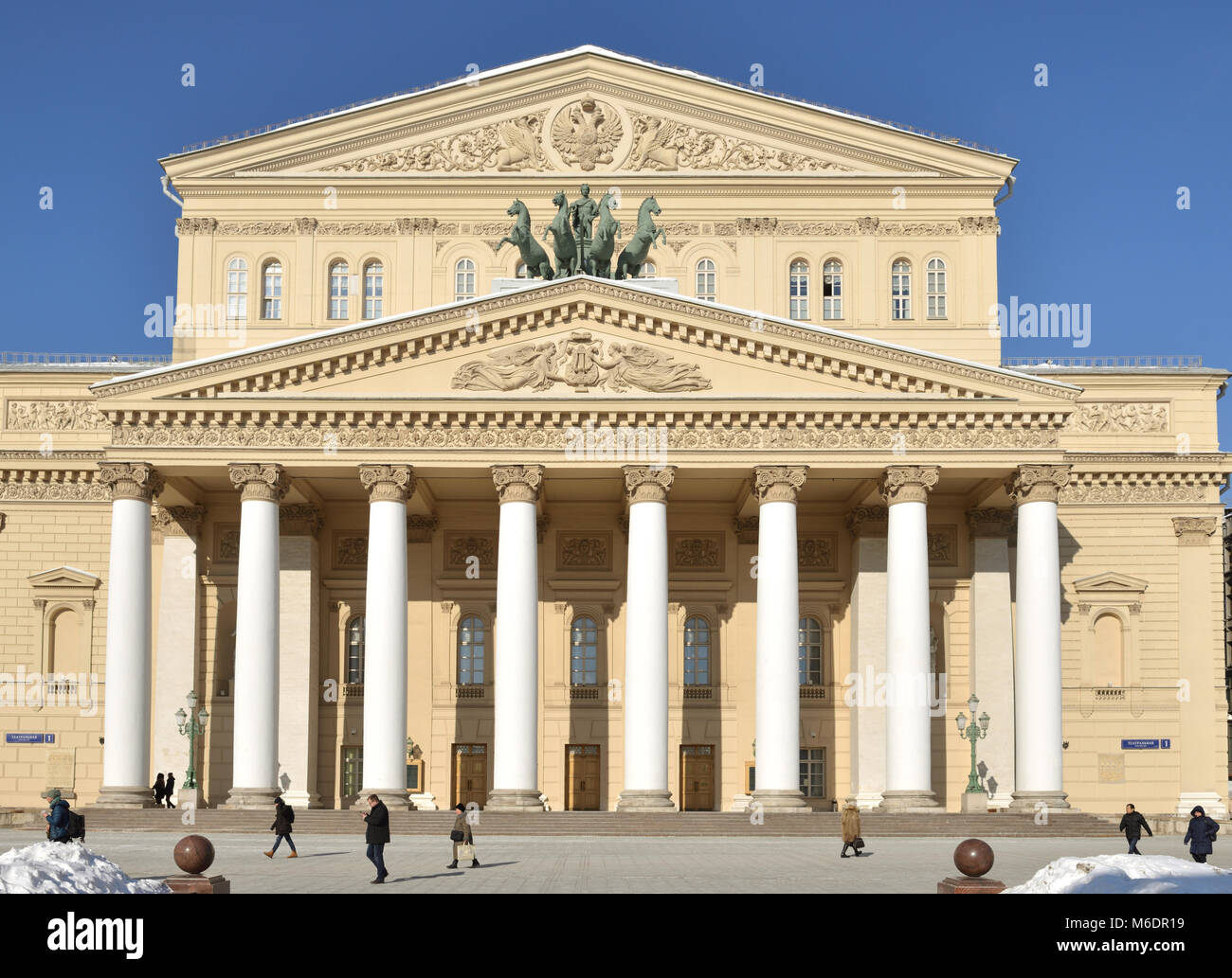 Théâtre du Bolchoï, théâtre historique, conçu par l'architecte Joseph Bove, qui détient le ballet et l'opéra Banque D'Images