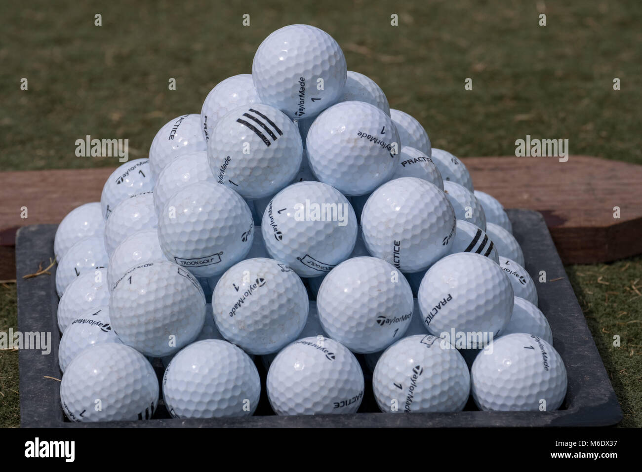 Assiette pleine de balles de golf Banque de photographies et d’images à