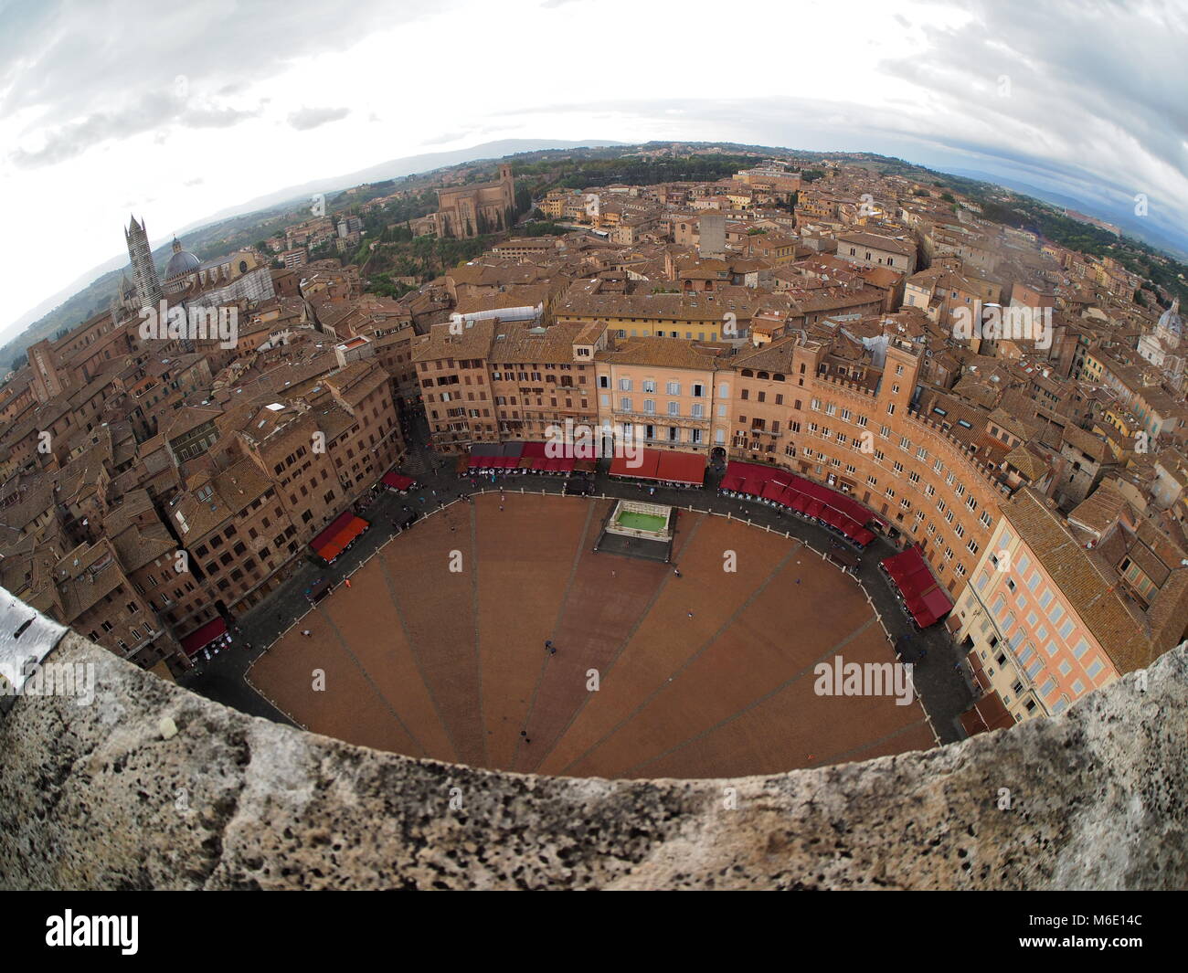 Piazza del Campo à Sienne Italie Banque D'Images