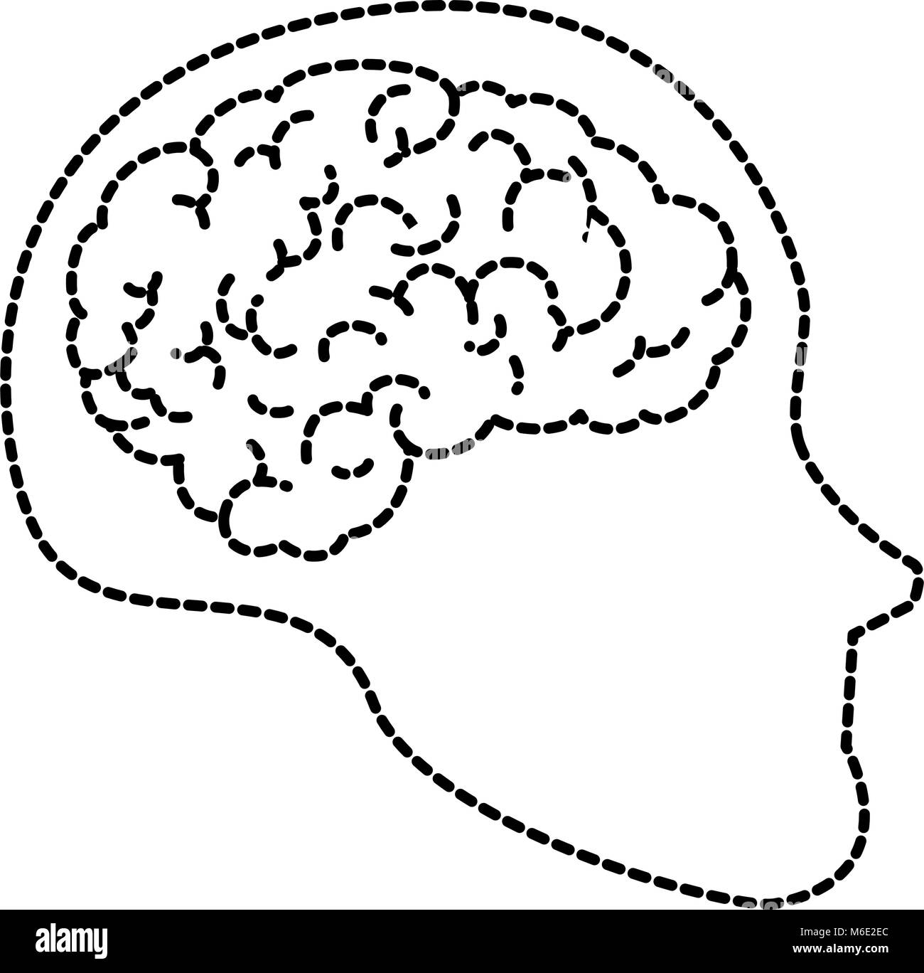 Profil Humain Profil humain avec le cerveau Image Vectorielle Stock - Alamy