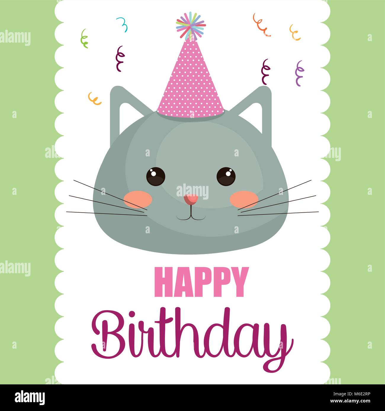 Joyeux Anniversaire Carte Avec Chat Mignon Personnage Image Vectorielle Stock Alamy Joyeux Anniversaire Carte Avec Chat Mignon Personnage Image Vectorielle Stock Alamy