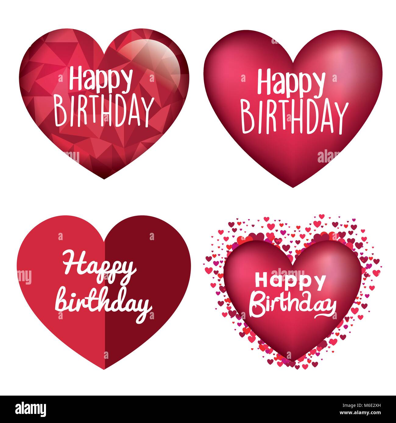 Joyeux Anniversaire Carte Avec Coeur Amour Image Vectorielle Stock Alamy