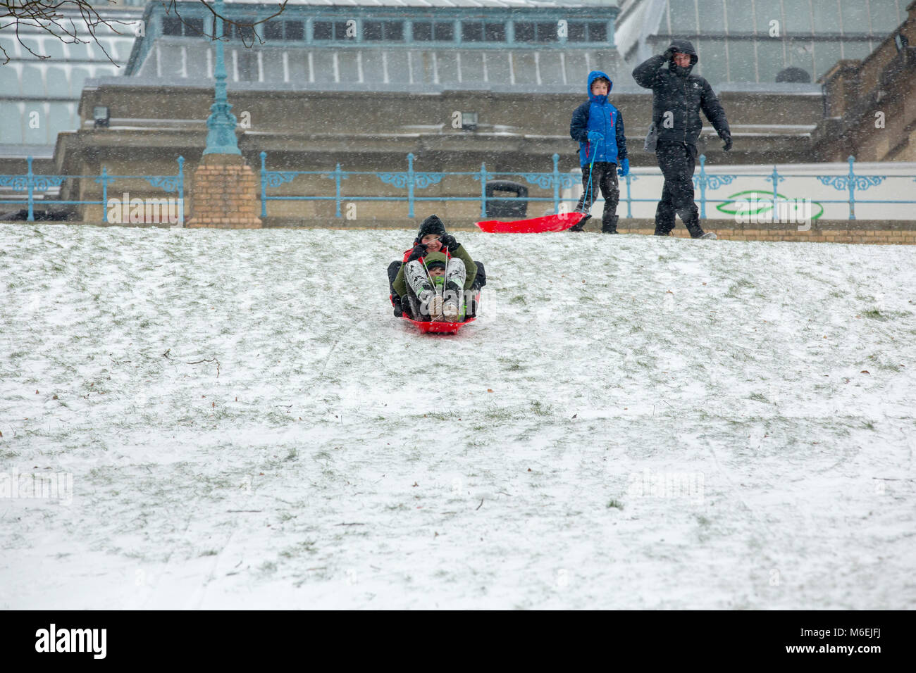 La "bête de l'Est' très froid et la neige de fin février et début mars 2018 Banque D'Images