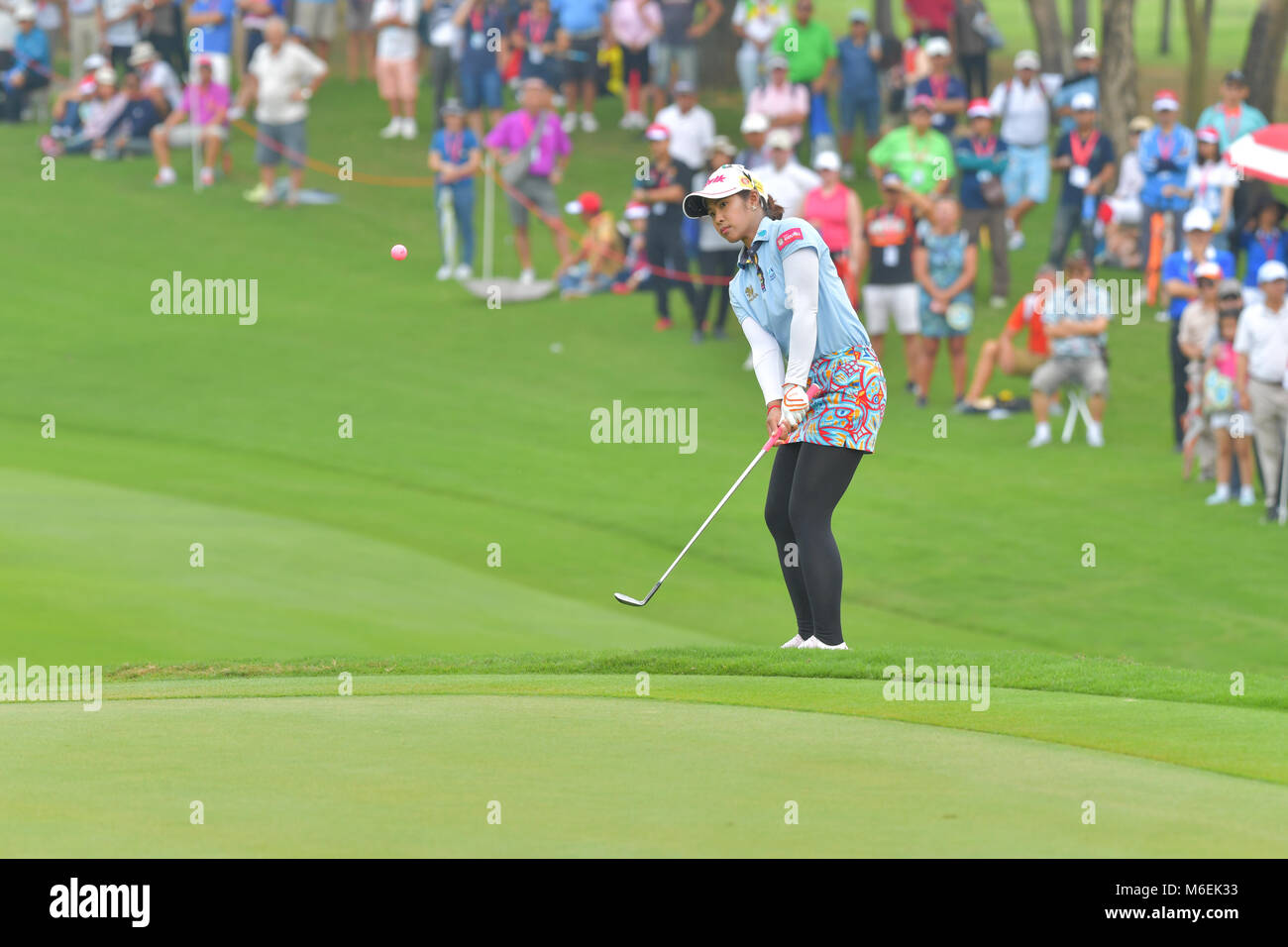 Pornanong Phatlum de Thaïlande En Thaïlande 2018 LPGA Honda au Siam Country Club, Old Course le 24 février 2018 à Pattaya Chonburi, Thaïlande. Banque D'Images