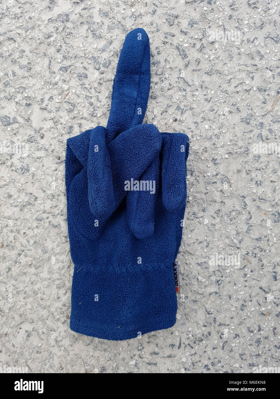 Gant de laine de laine bleu Banque D'Images