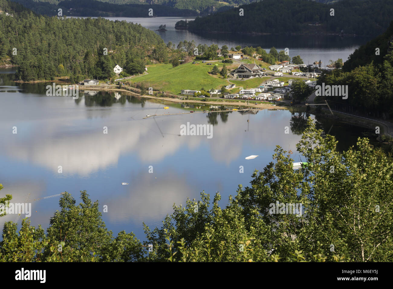 La magnifique côte norvégienne autour de Kristiansand en Scandinavie- Banque D'Images