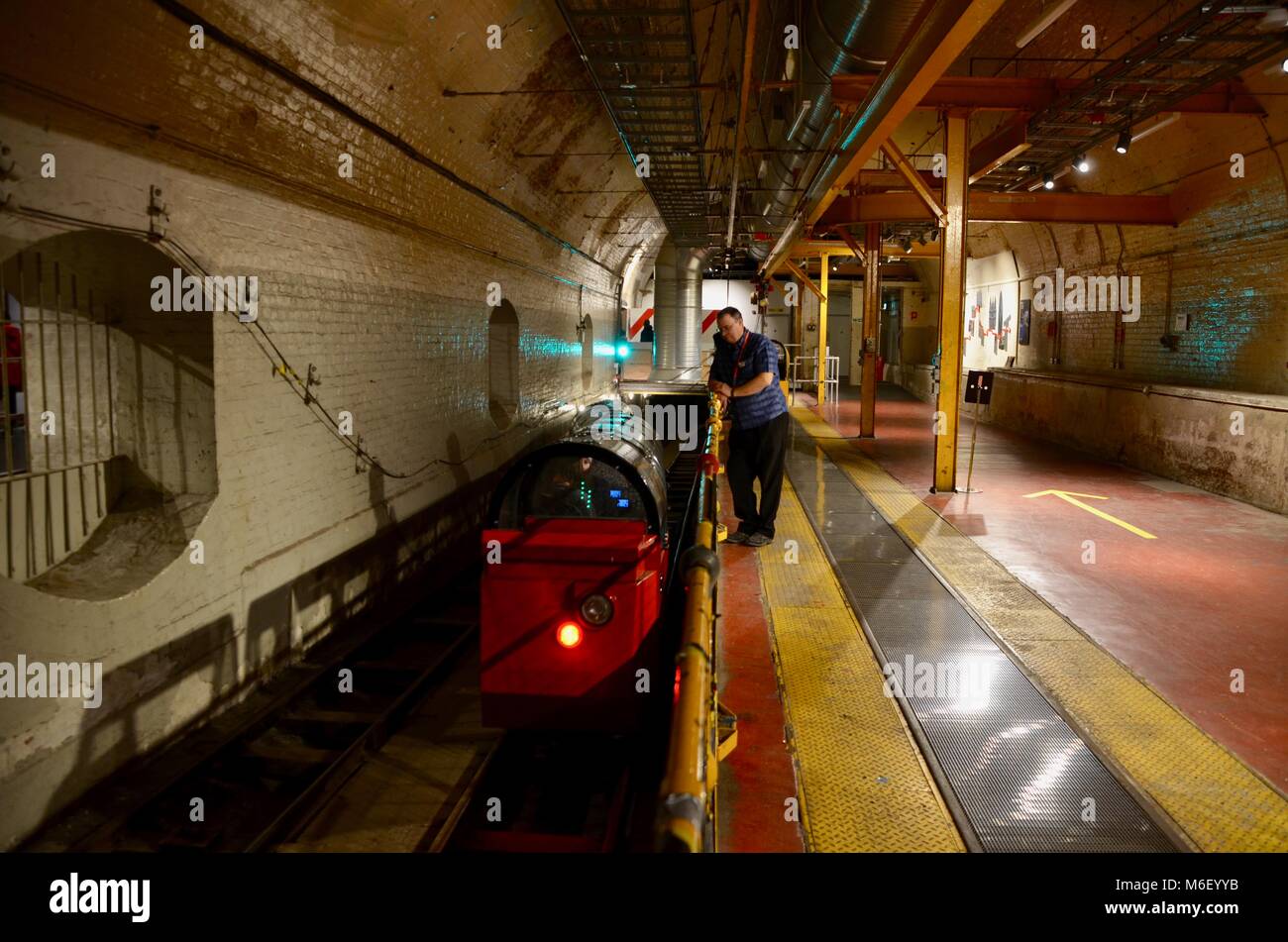 Musée postal du train à Mount Pleasant le nord de Londres Angleterre grande-bretagne Banque D'Images