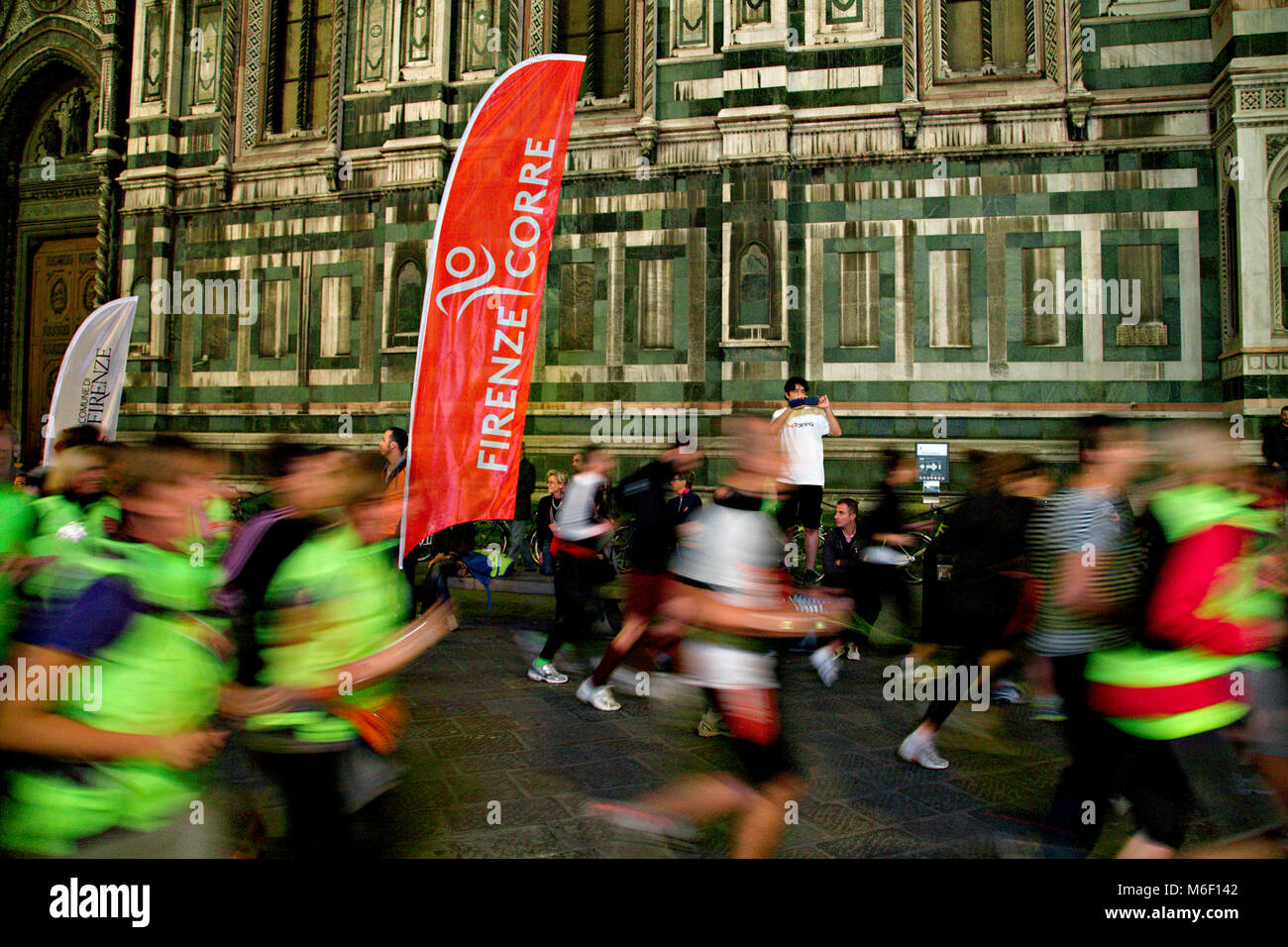 Course de nuit Corre Firenze, Florence, Italie Banque D'Images