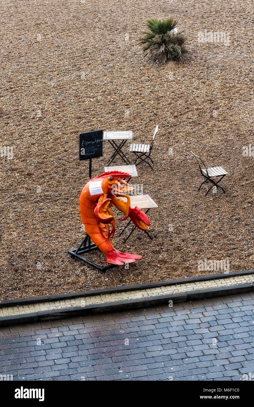 Le homard sur la plage Banque D'Images