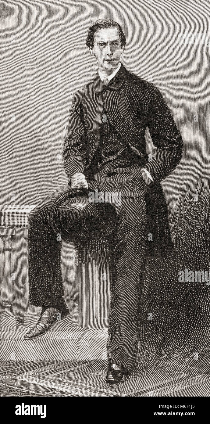Sir Charles Wentworth Dilke, 2ème Baronet, 1843 - 1911. Parti libéral radical anglais et homme politique. Du Strand Magazine, publié en janvier à juin 1894. Banque D'Images