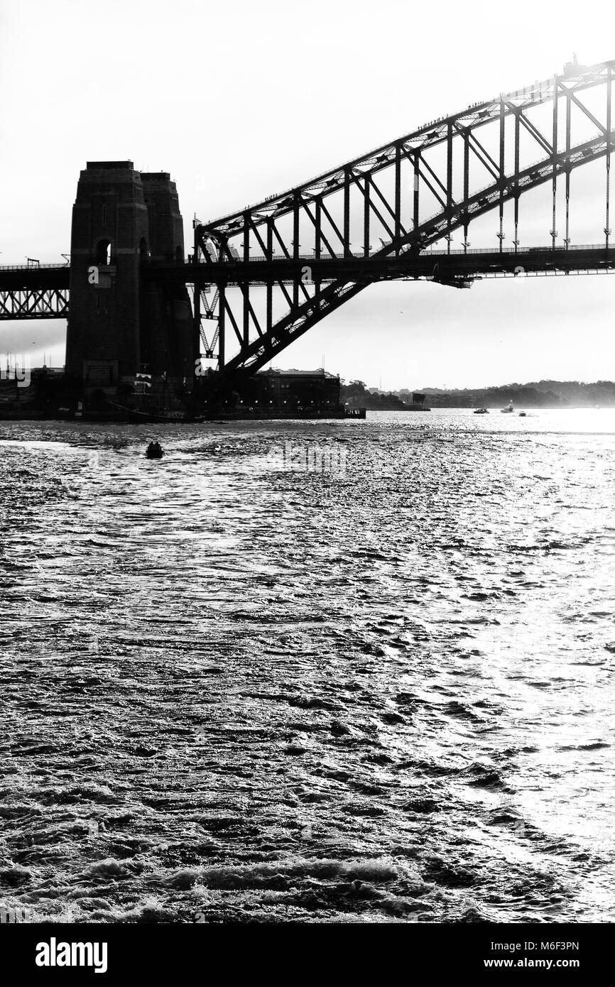 En Australie la baie de Sydney et le pont de l'aube Banque D'Images