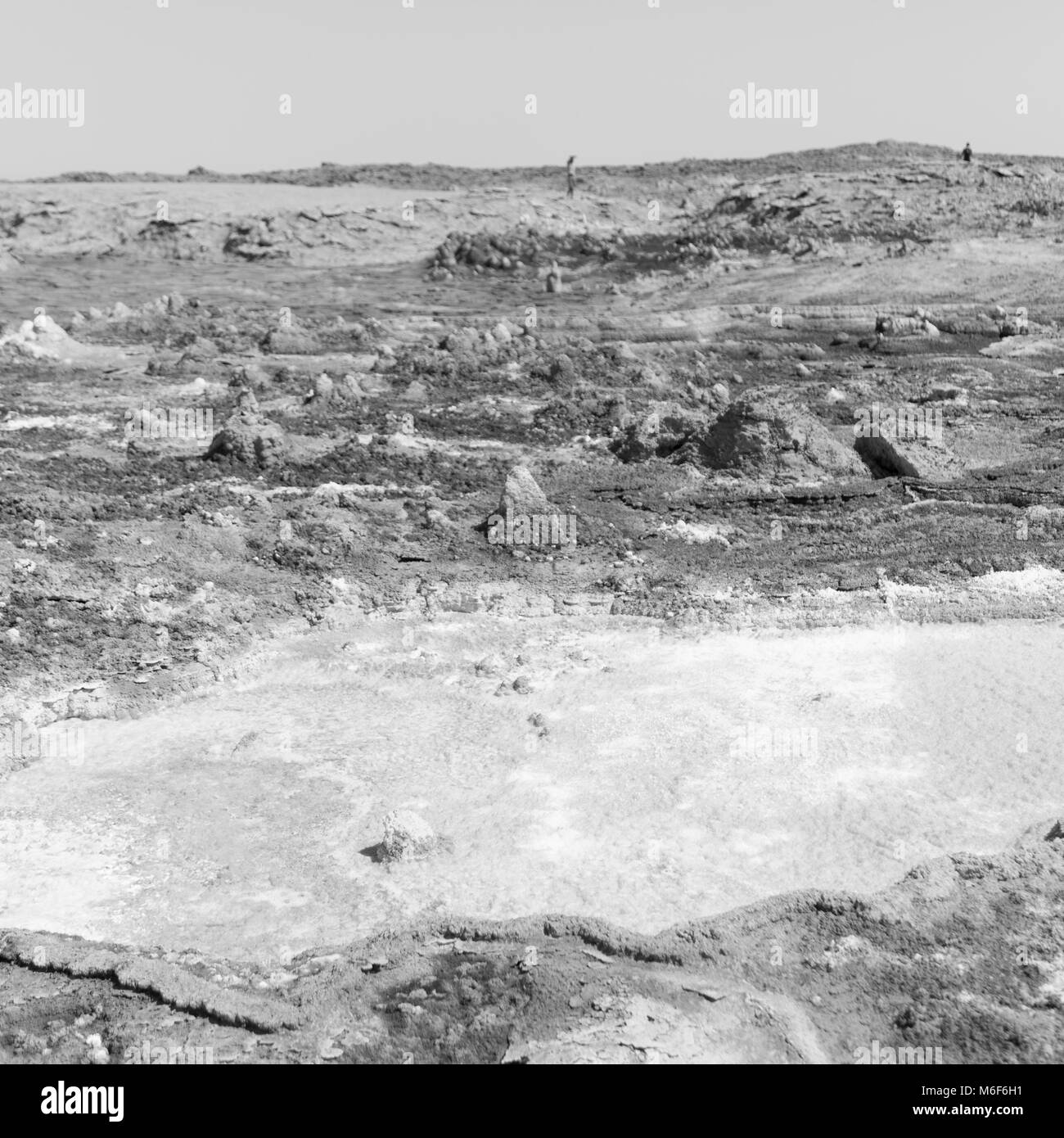 Dans l'Afrique de l'Éthiopie de danakil dépression volcanique de soufre de l'acide et le lac dallol comme dans mars Banque D'Images