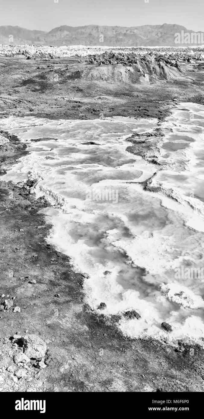 Dans l'Afrique de l'Éthiopie de danakil dépression volcanique de dallol Banque D'Images