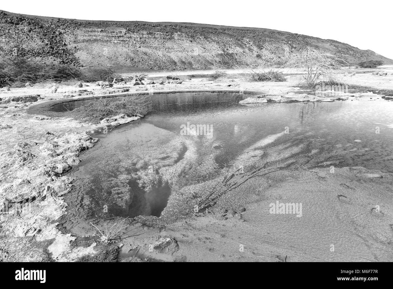 Dans l'Afrique de l'Éthiopie de danakil dépression volcanique de pôle ale dallol et Banque D'Images