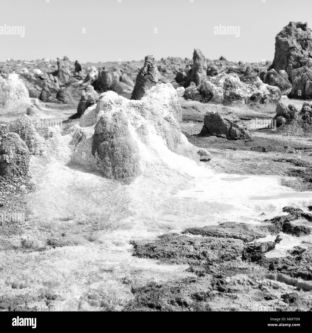 Dans l'Afrique de l'Éthiopie de danakil dépression volcanique de soufre de l'acide et le lac dallol comme dans mars Banque D'Images