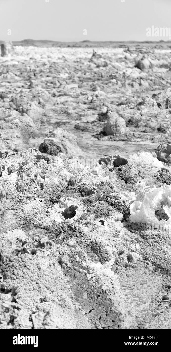 Dans l'Afrique de l'Éthiopie de danakil dépression volcanique de soufre de l'acide et le lac dallol comme dans mars Banque D'Images