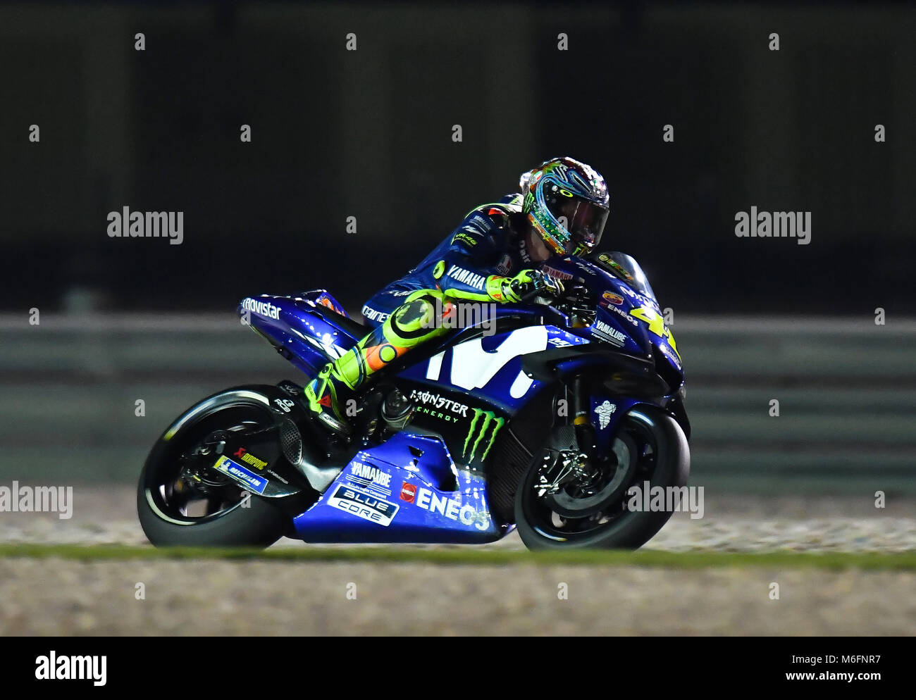 Italian MotoGP rider Valentino Rossi powers his Yamaha during a qualifying  practice session in Malaysia's Sepang. Italian MotoGP rider Valentino Rossi  powers his Yamaha during a qualifying practice session at Malaysia's Sepang
