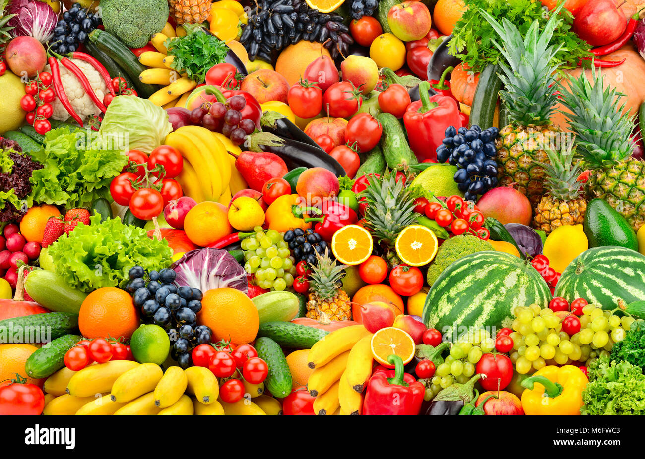 Légumes Frais Et Fruits Banque D'Images et Photos Libres De Droits