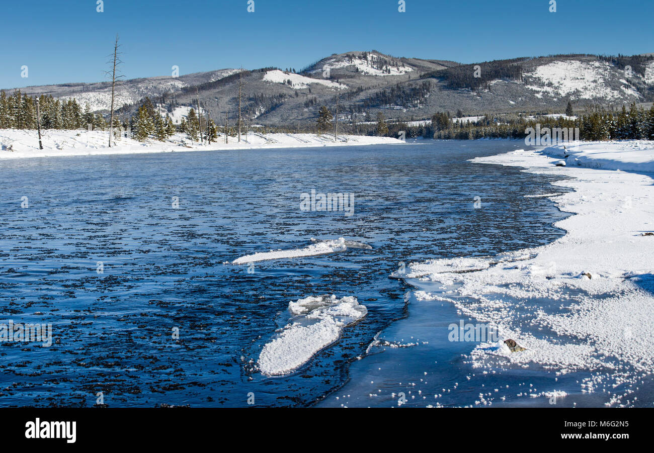 Frasil, Madison River. Banque D'Images