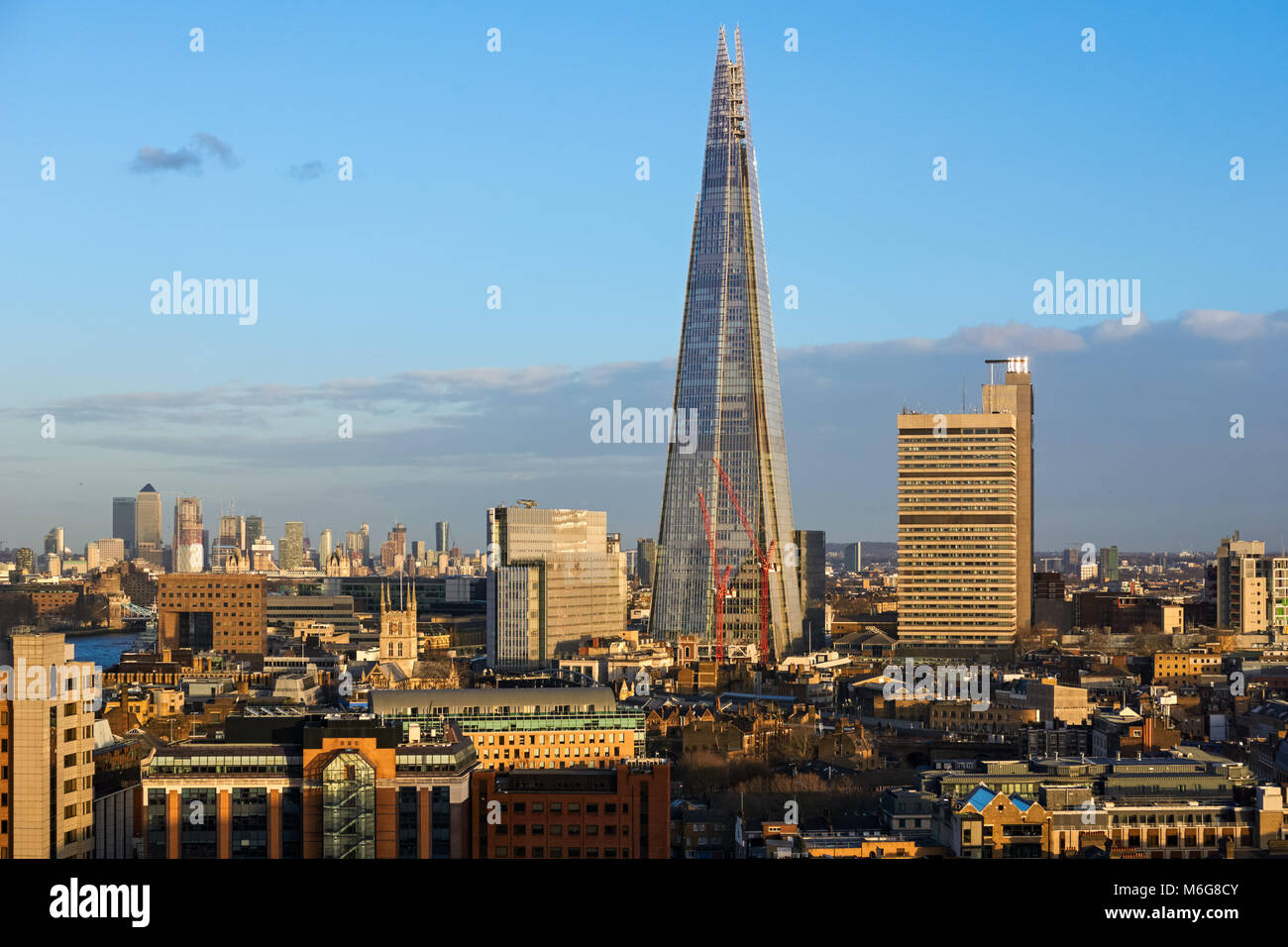 Vue panoramique de Londres avec le gratte-ciel Shard, Angleterre Royaume-Uni UK Banque D'Images