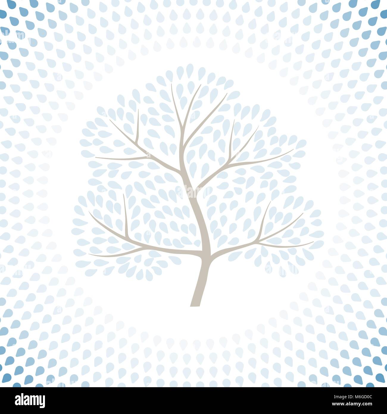 Saison Hiver arbre abstrait arrière-plan. Vector illustration Illustration de Vecteur