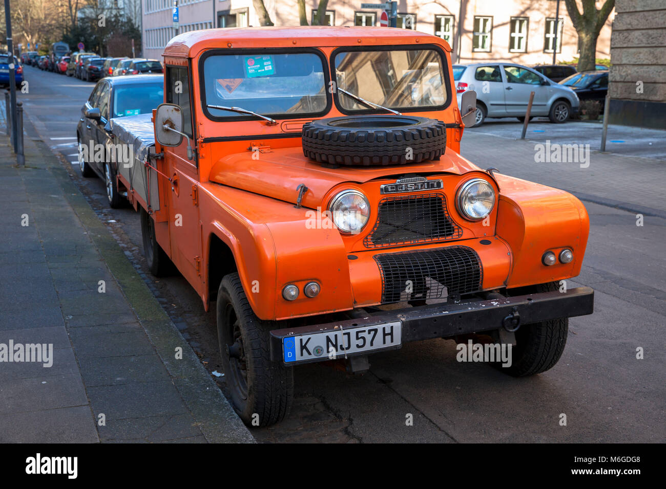 Un dispositif tsigane Austin, un véhicule hors route par l'Austin Motor Company des années 1950 et 1960, Cologne, Allemagne. ein Austin Gipsy Sedan, Banque D'Images