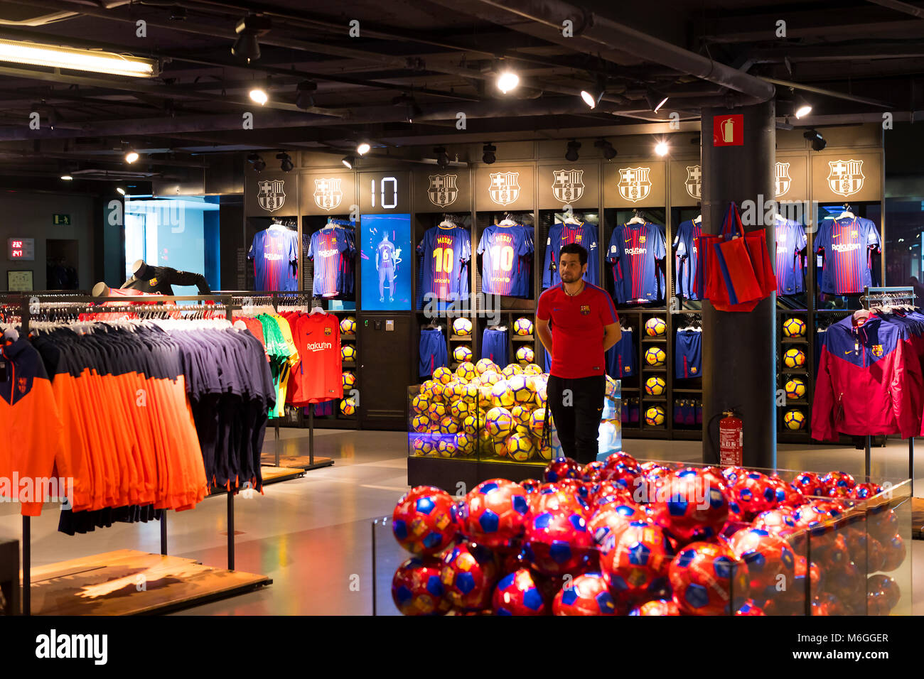 Barcelone, Espagne 12 janvier 2018 FC Barcelone Boutique officielle , l