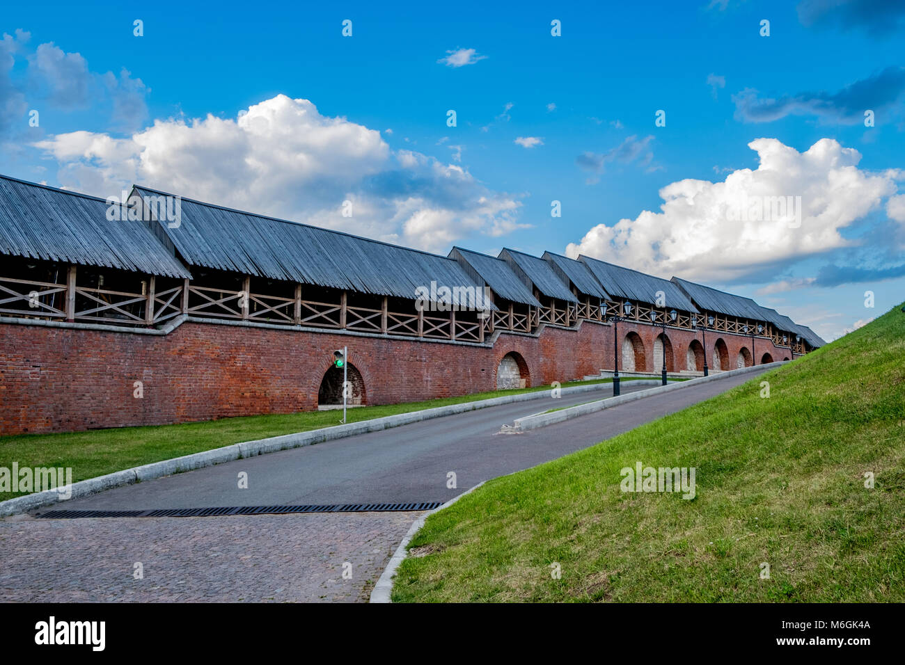 Murs de protection de l'ancien Kremlin, Kazan, Russie Banque D'Images
