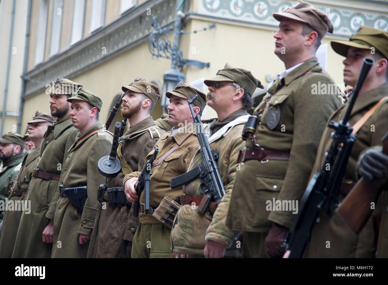 Defilade nationale IV de la mémoire de l'anathème des soldats dans Gdansk, Pologne. 4 mars 2018 © Wojciech Strozyk / Alamy Live News Banque D'Images